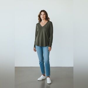 Women's Eddie Bauer Gray Long Sleeve Top Size XXL